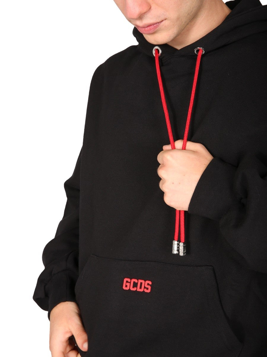 gcds SWEATSHIRT WITH RUBBER LOGO