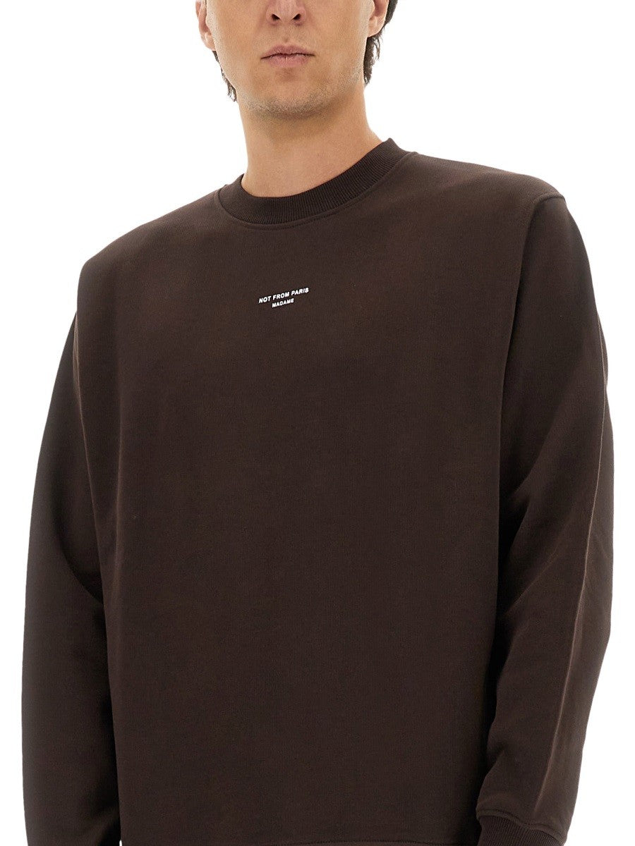 Drole De Monsieur SWEATSHIRT WITH SLOGAN