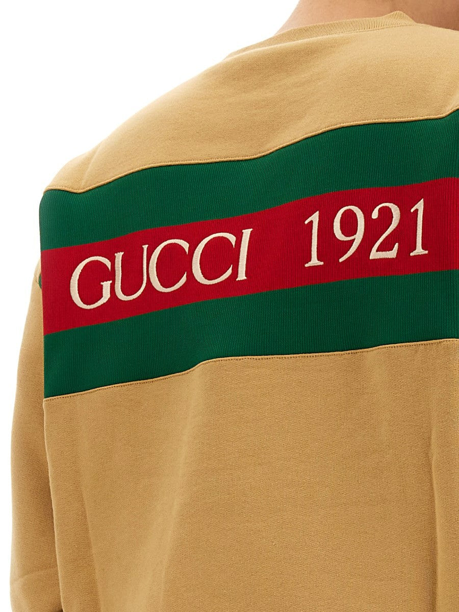 Gucci SWEATSHIRT WITH WEB RIBBON