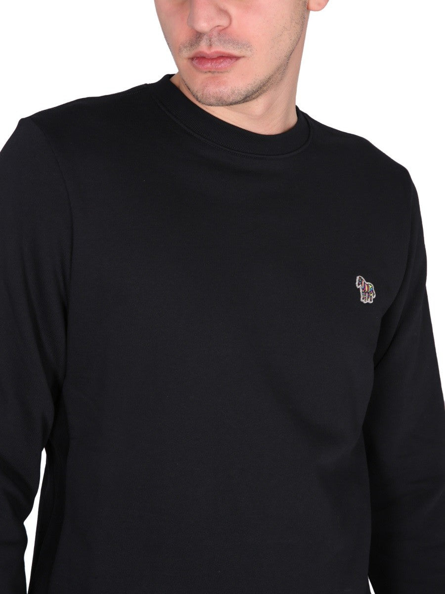 PS BY PAUL SMITH SWEATSHIRT WITH ZEBRA EMBROIDERY