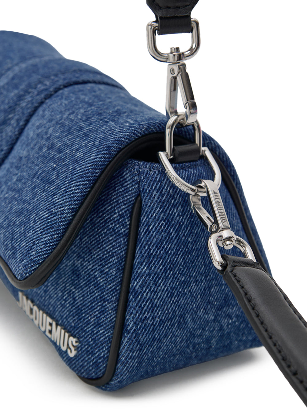 Jacquemus Le Petit Bambimou Mini Shoulder Bag in Denim Cotton and Leather