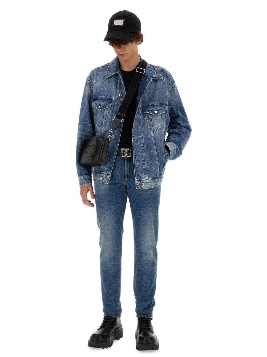 Dolce & Gabbana T-SHIRT WITH LOGO PLAQUE