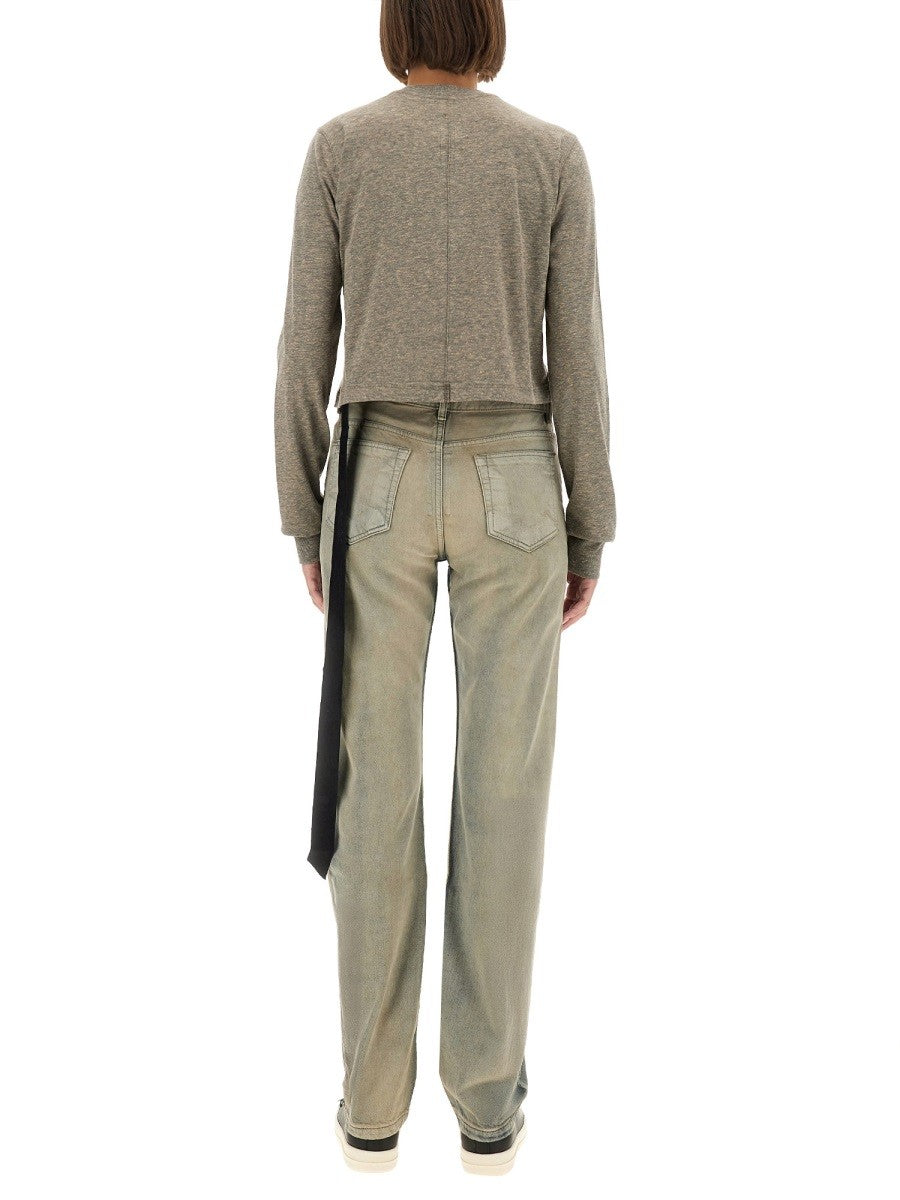 RICK OWENS DRKSHDW T-SHIRT "LS CROPPED SMALL LEVEL T"