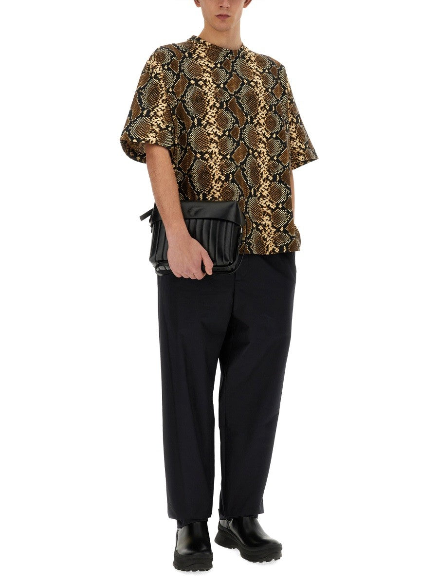 JIL SANDER T-SHIRT WITH ANIMAL PATTERN