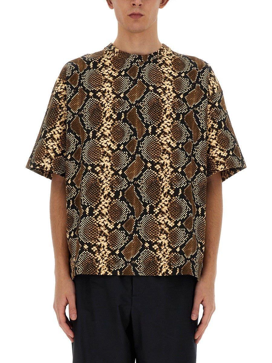 JIL SANDER T-SHIRT WITH ANIMAL PATTERN
