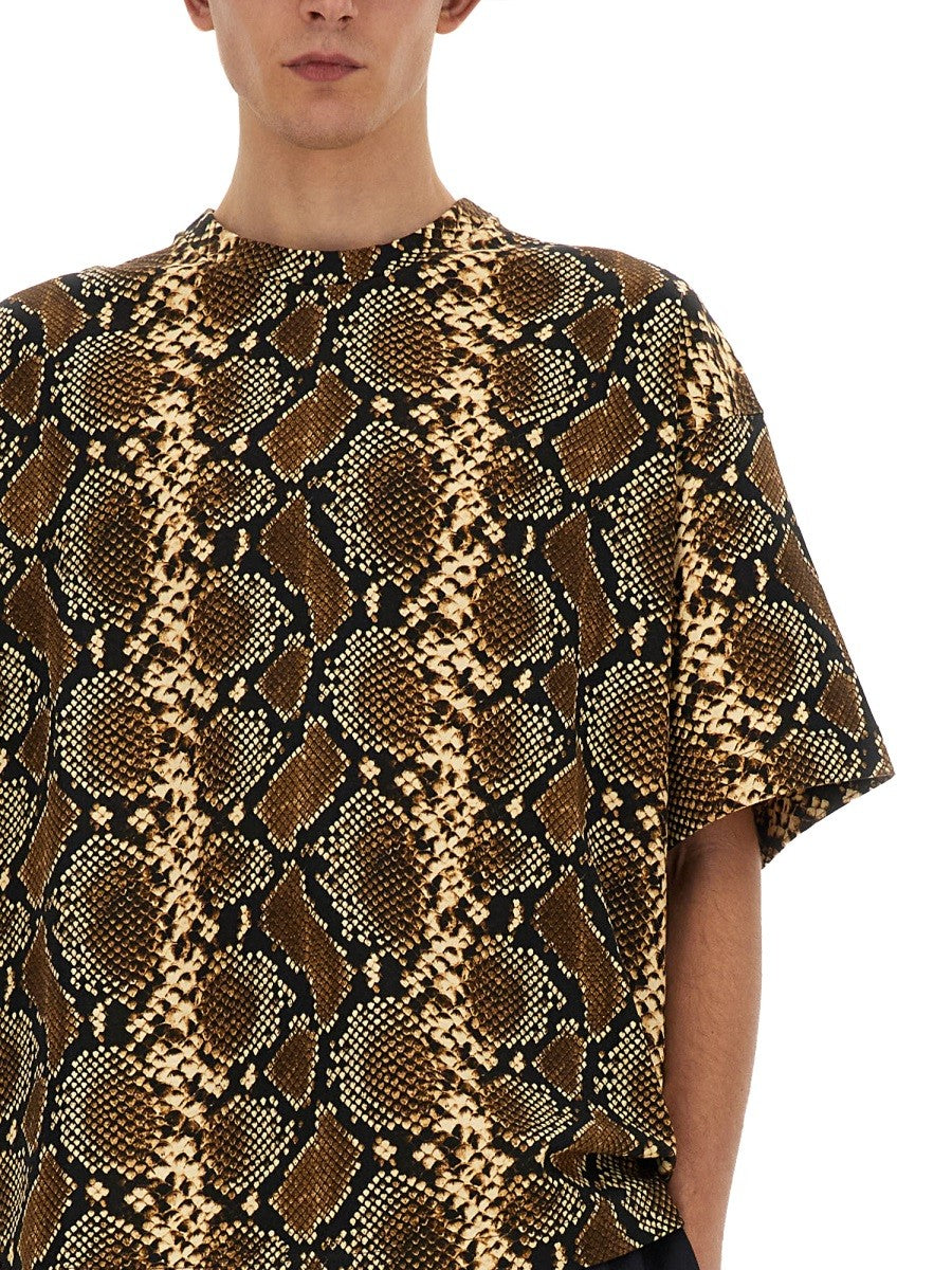 JIL SANDER T-SHIRT WITH ANIMAL PATTERN