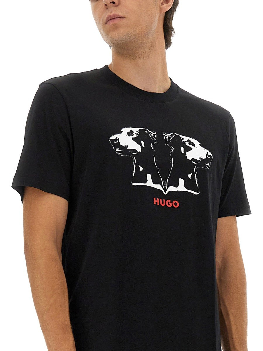 Hugo T-SHIRT WITH DOBERMAN PRINT
