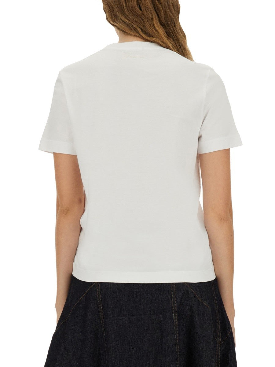 JACQUEMUS T-SHIRT WITH EMBROIDERED "J"