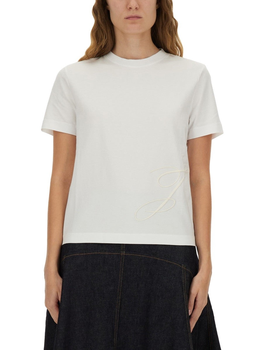 JACQUEMUS T-SHIRT WITH EMBROIDERED "J"