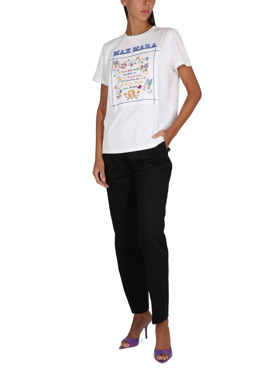 Max Mara T-SHIRT WITH EMBROIDERY