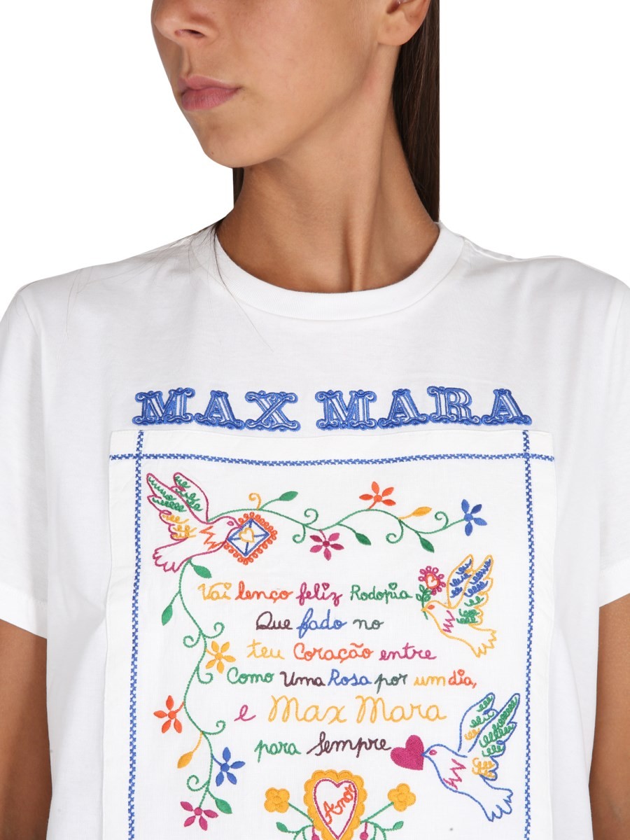 Max Mara T-SHIRT WITH EMBROIDERY