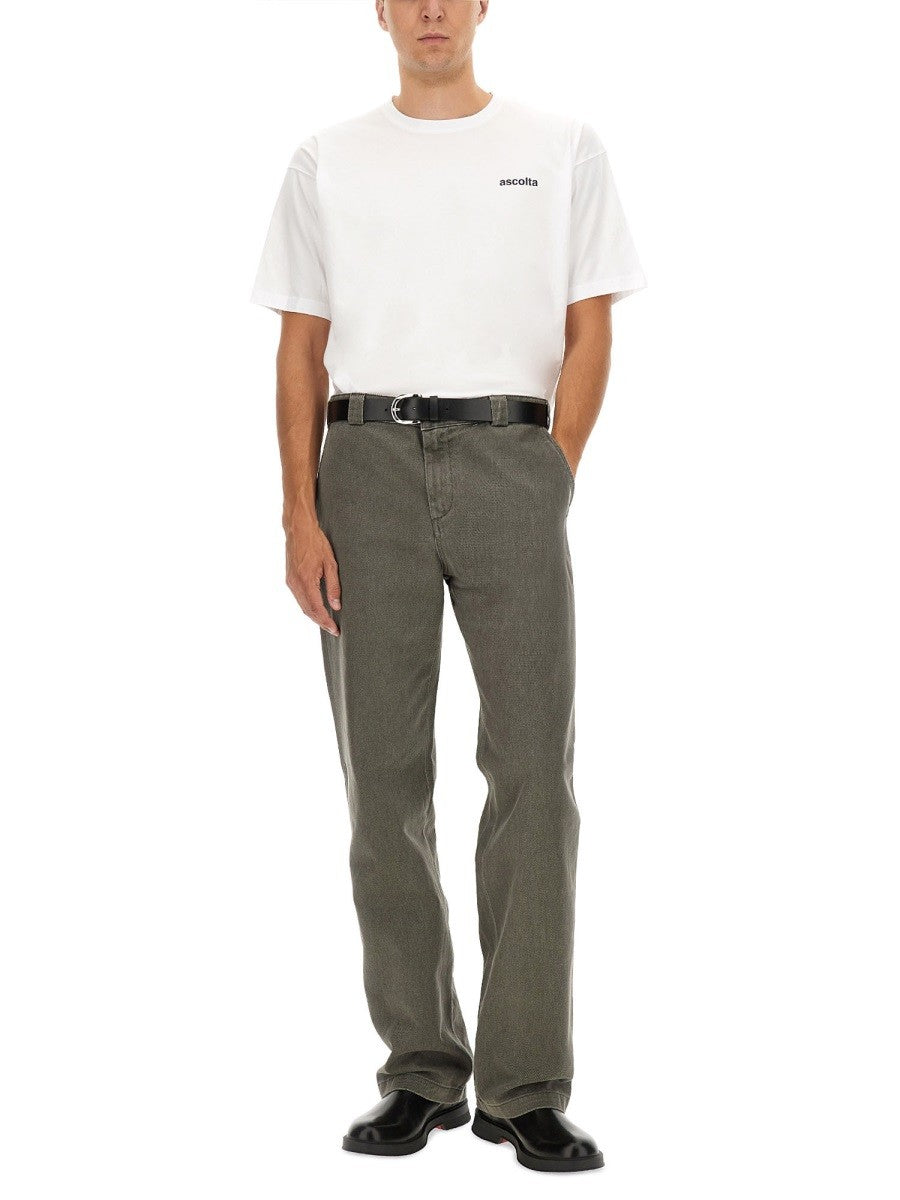 ASPESI T-SHIRT WITH "LISTEN" PRINT