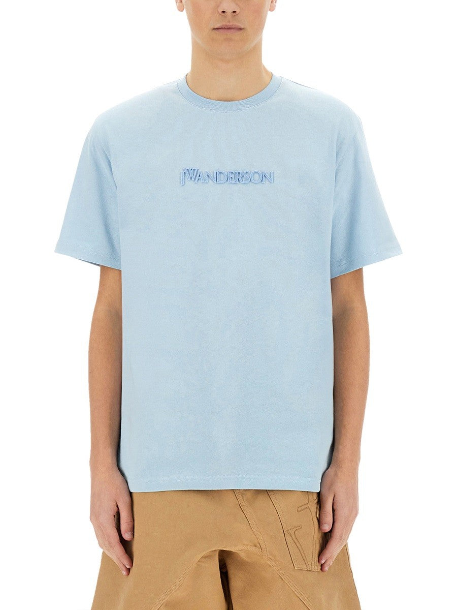 jw anderson T-SHIRT WITH LOGO EMBROIDERY
