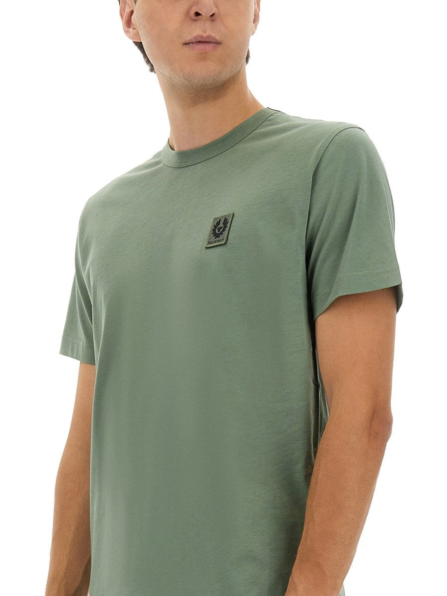 BELSTAFF T-SHIRT WITH LOGO PATCH