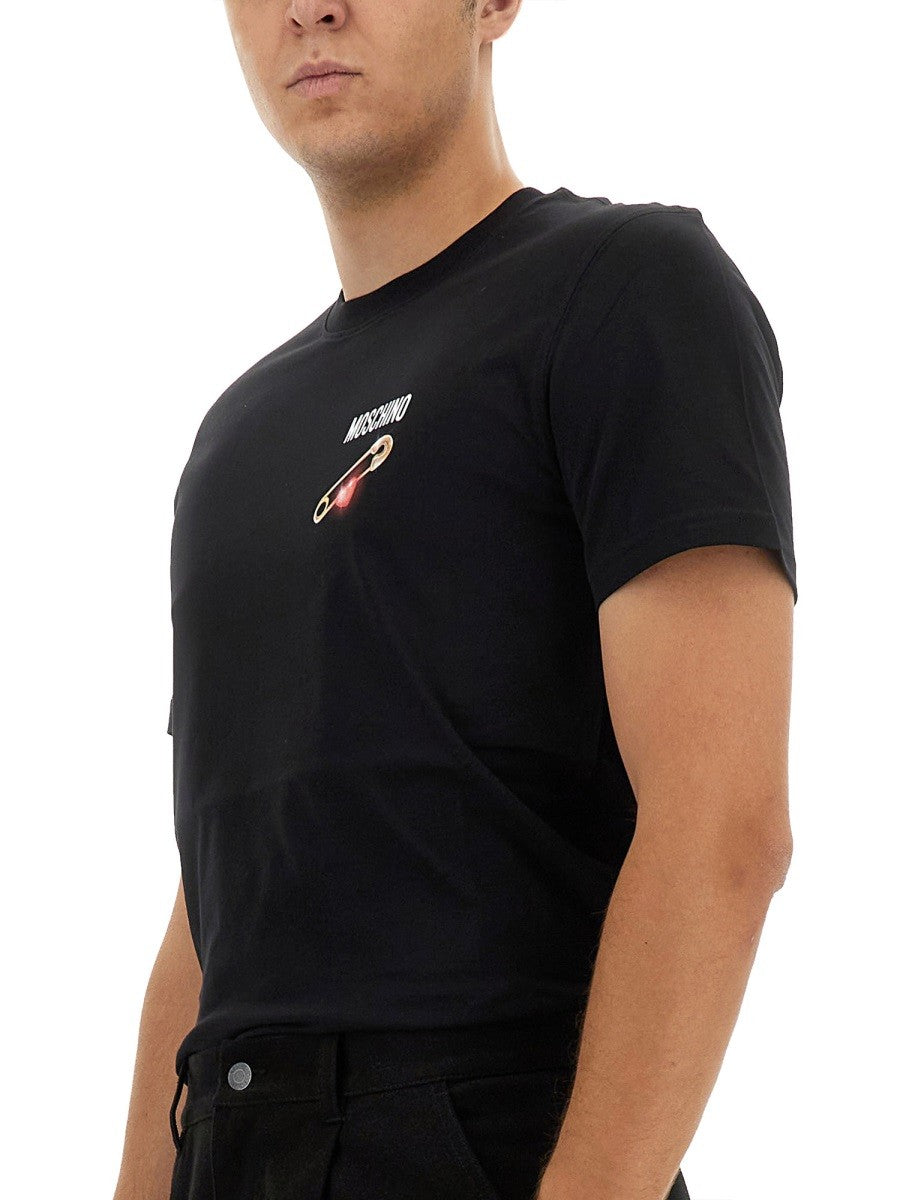 Moschino T-SHIRT WITH LOGO PATCH