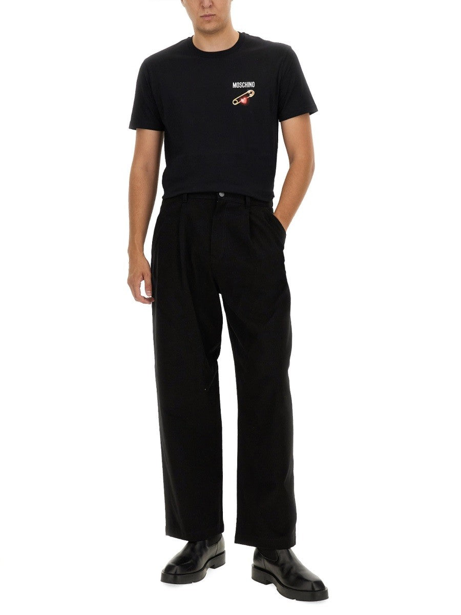 Moschino T-SHIRT WITH LOGO PATCH