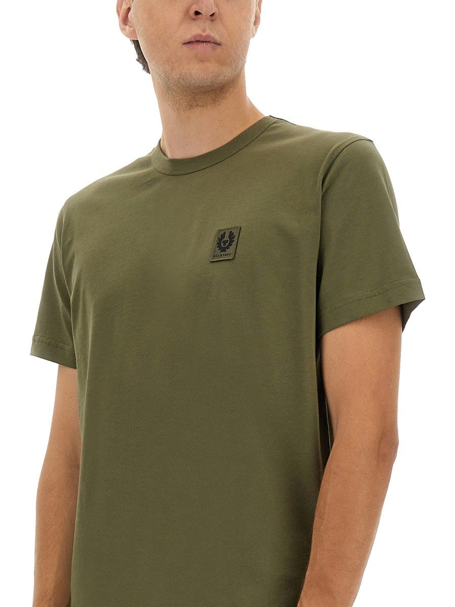 BELSTAFF T-SHIRT WITH LOGO PATCH