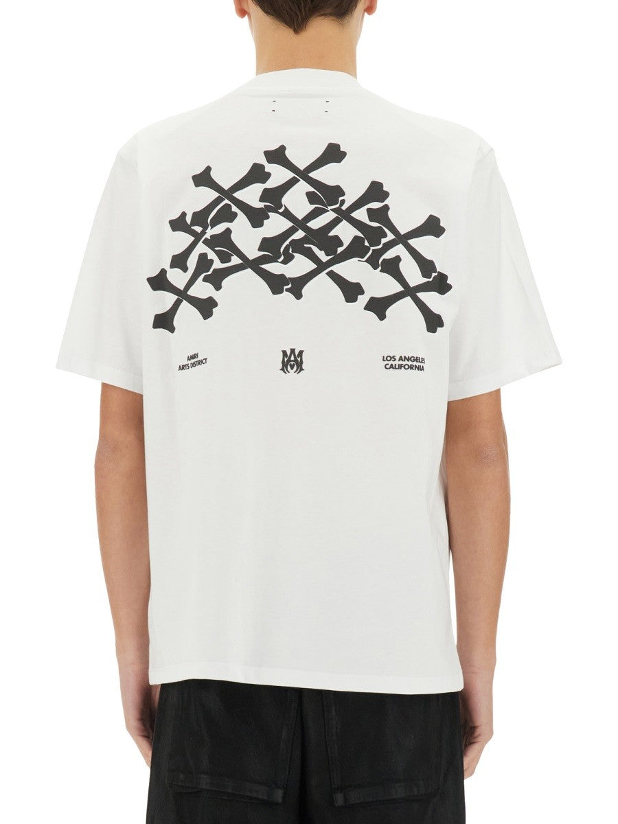 AMIRI BONES STACKED PRINT T-SHIRT