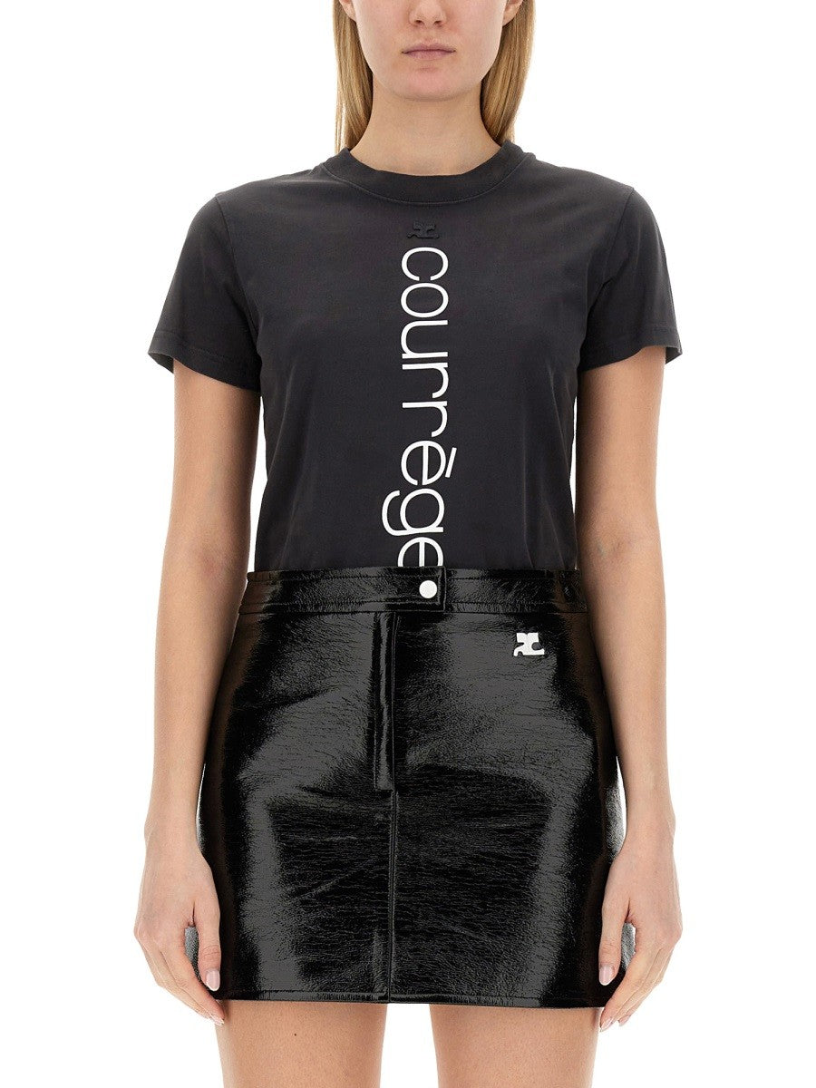 COURREGES T-SHIRT WITH LOGO