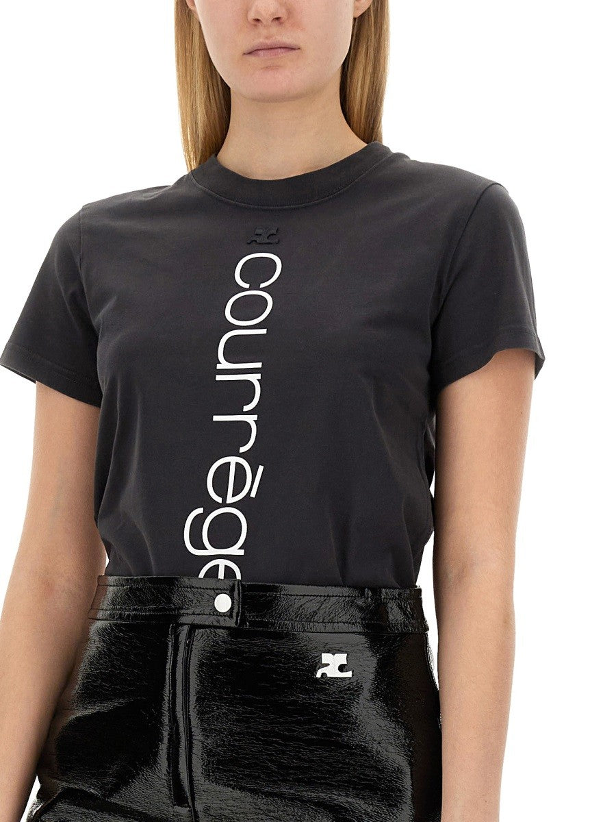 COURREGES T-SHIRT WITH LOGO