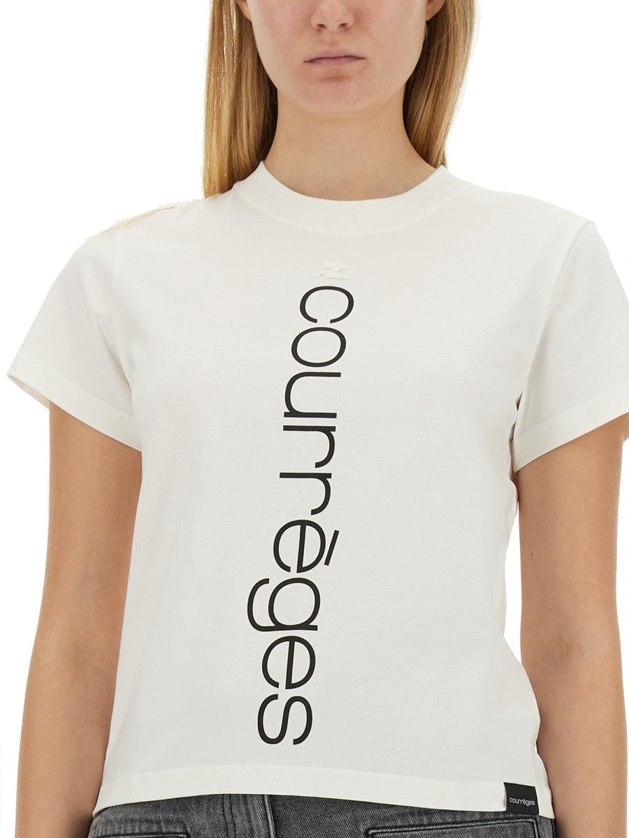 COURREGES T-SHIRT WITH LOGO