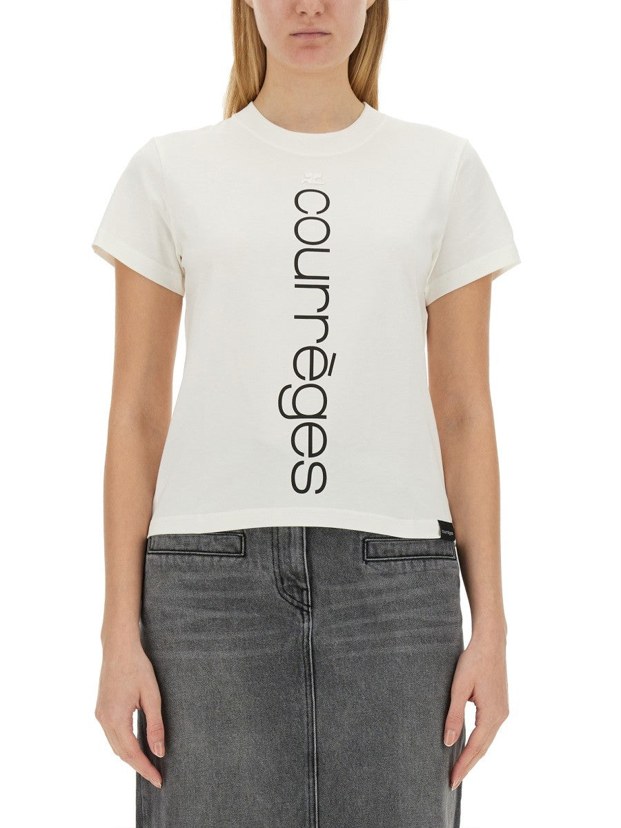 COURREGES T-SHIRT WITH LOGO