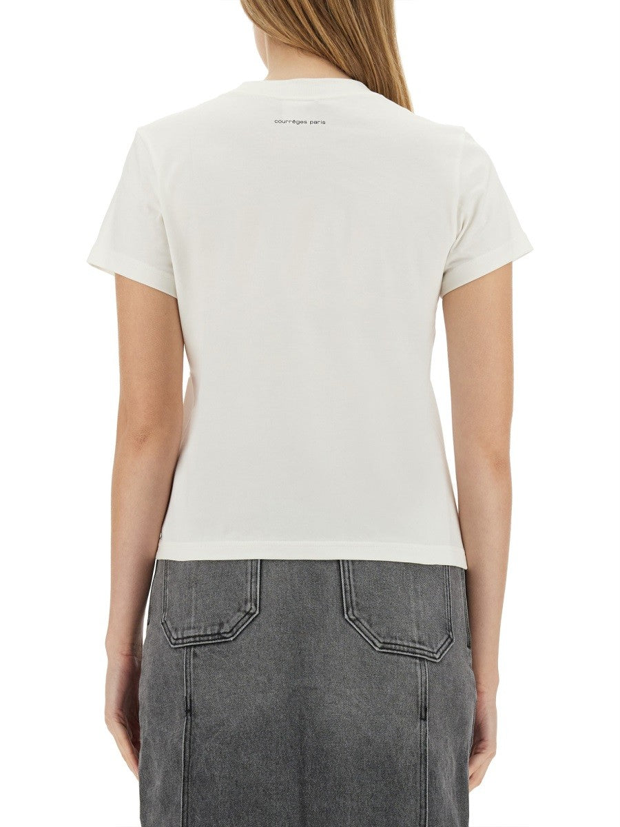 COURREGES T-SHIRT WITH LOGO