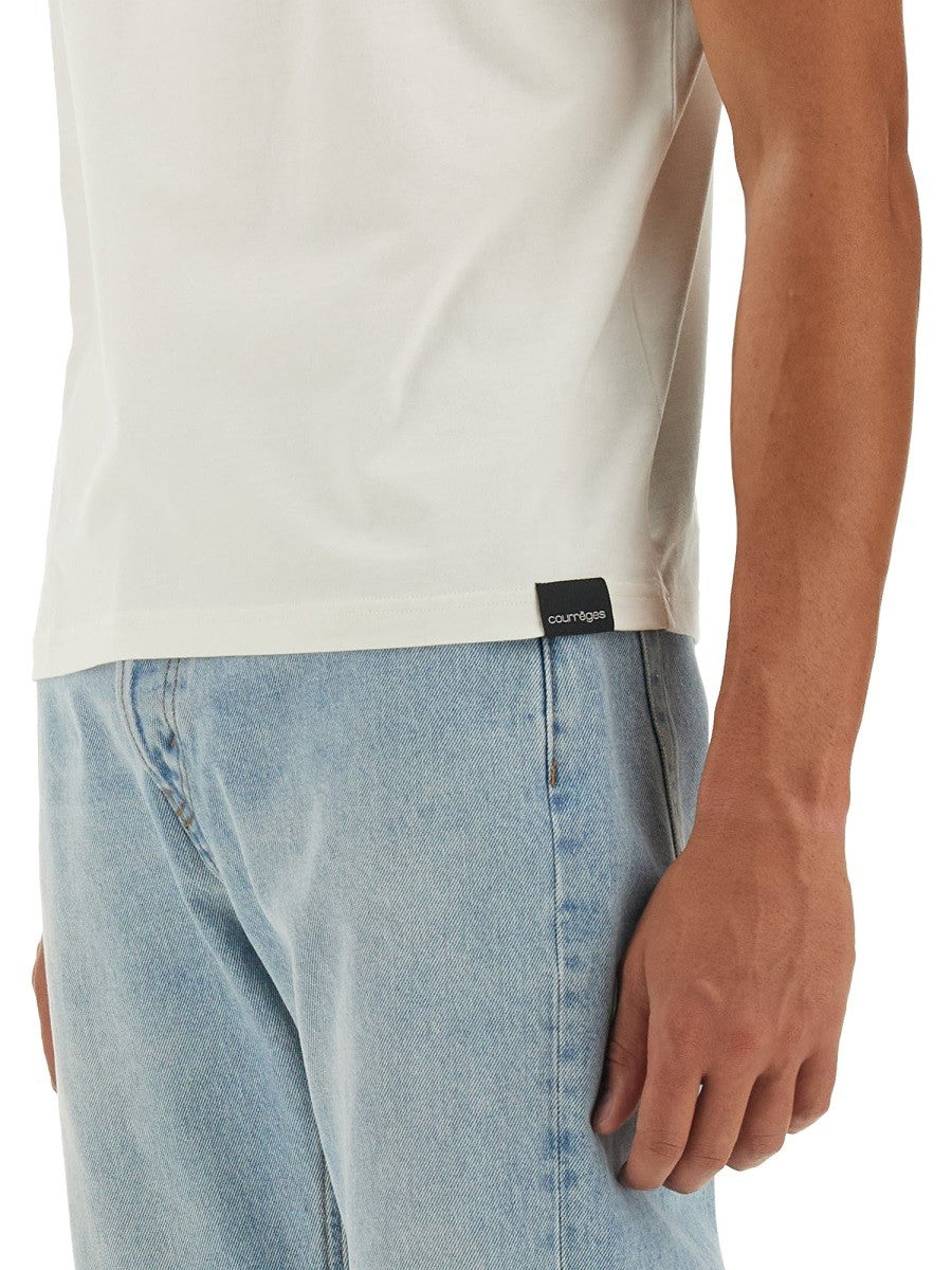 COURREGES T-SHIRT WITH LOGO