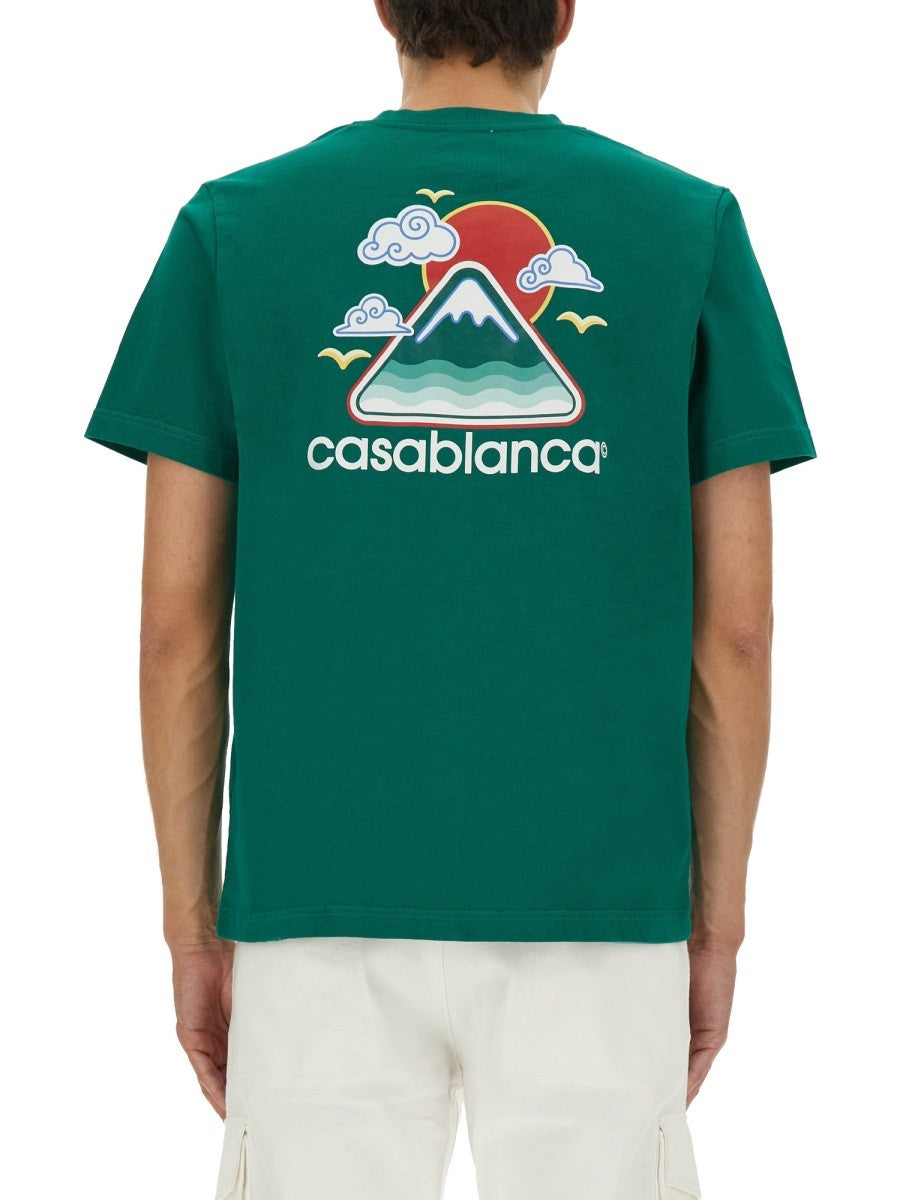 CASABLANCA T-SHIRT WITH PRINT
