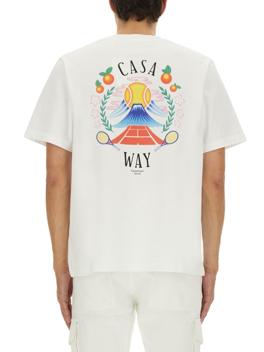 CASABLANCA T-SHIRT WITH PRINT