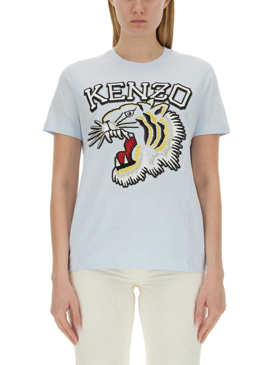 Kenzo T-SHIRT WITH TIGER EMBROIDERY