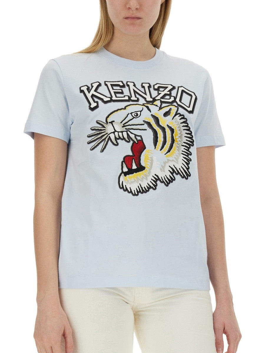 Kenzo T-SHIRT WITH TIGER EMBROIDERY