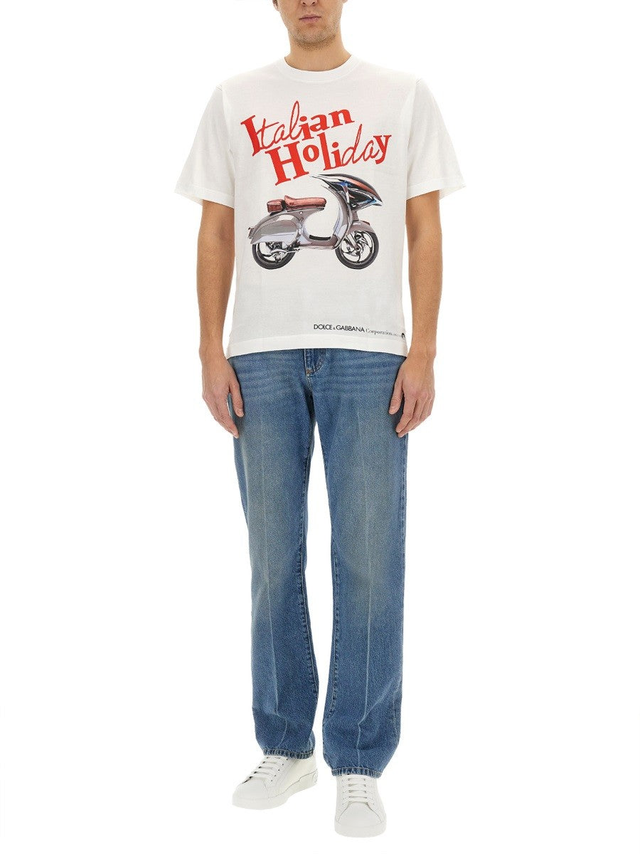 Dolce & Gabbana T-SHIRT WITH "WASP" PRINT