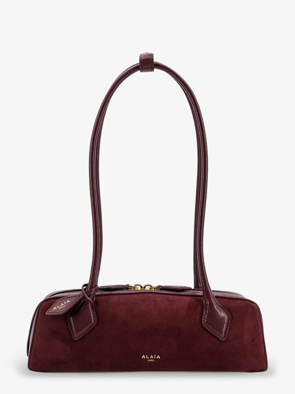 ALAIA Teckel Small suede shoulder bag