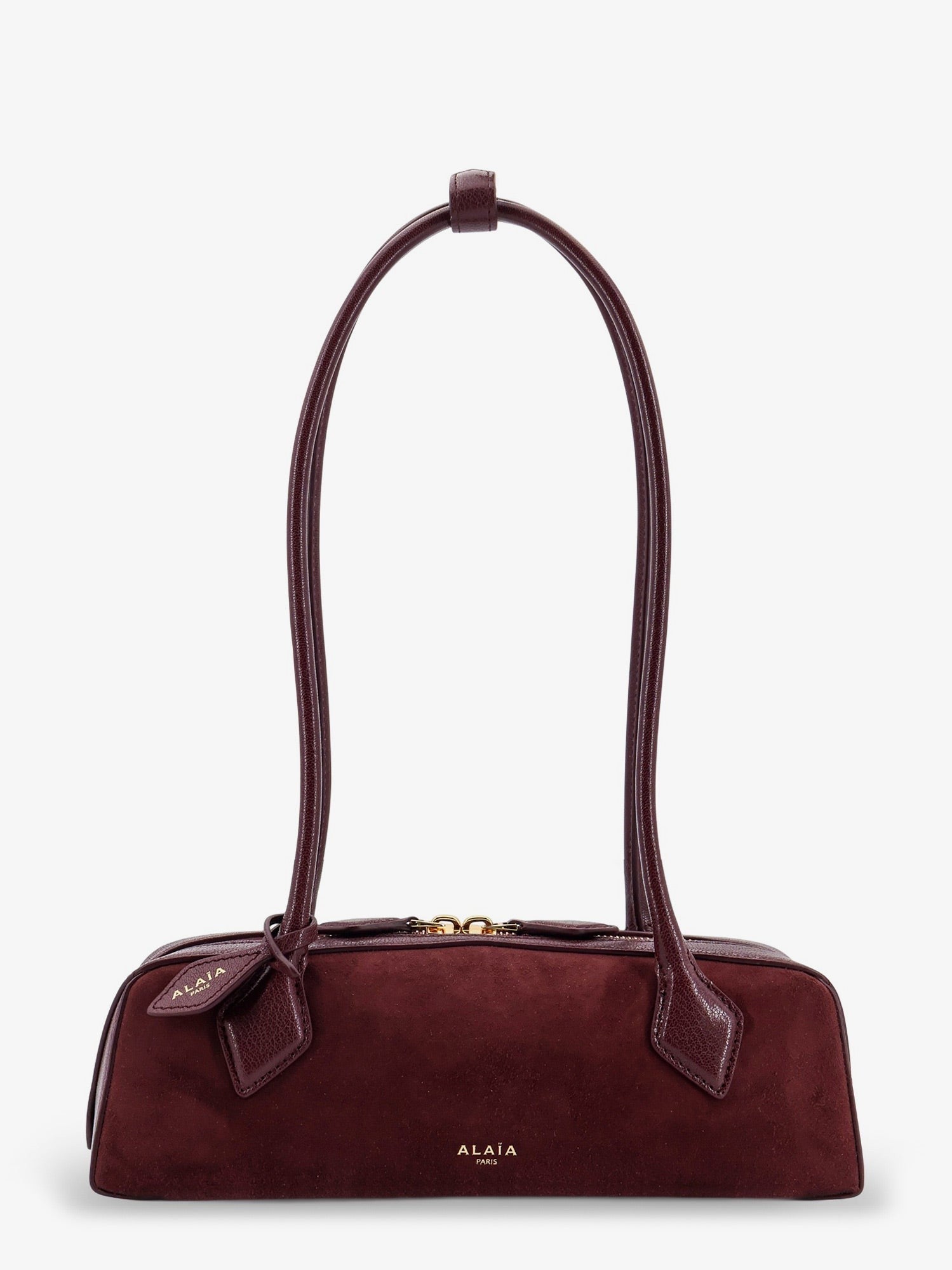 ALAIA Teckel Small suede shoulder bag