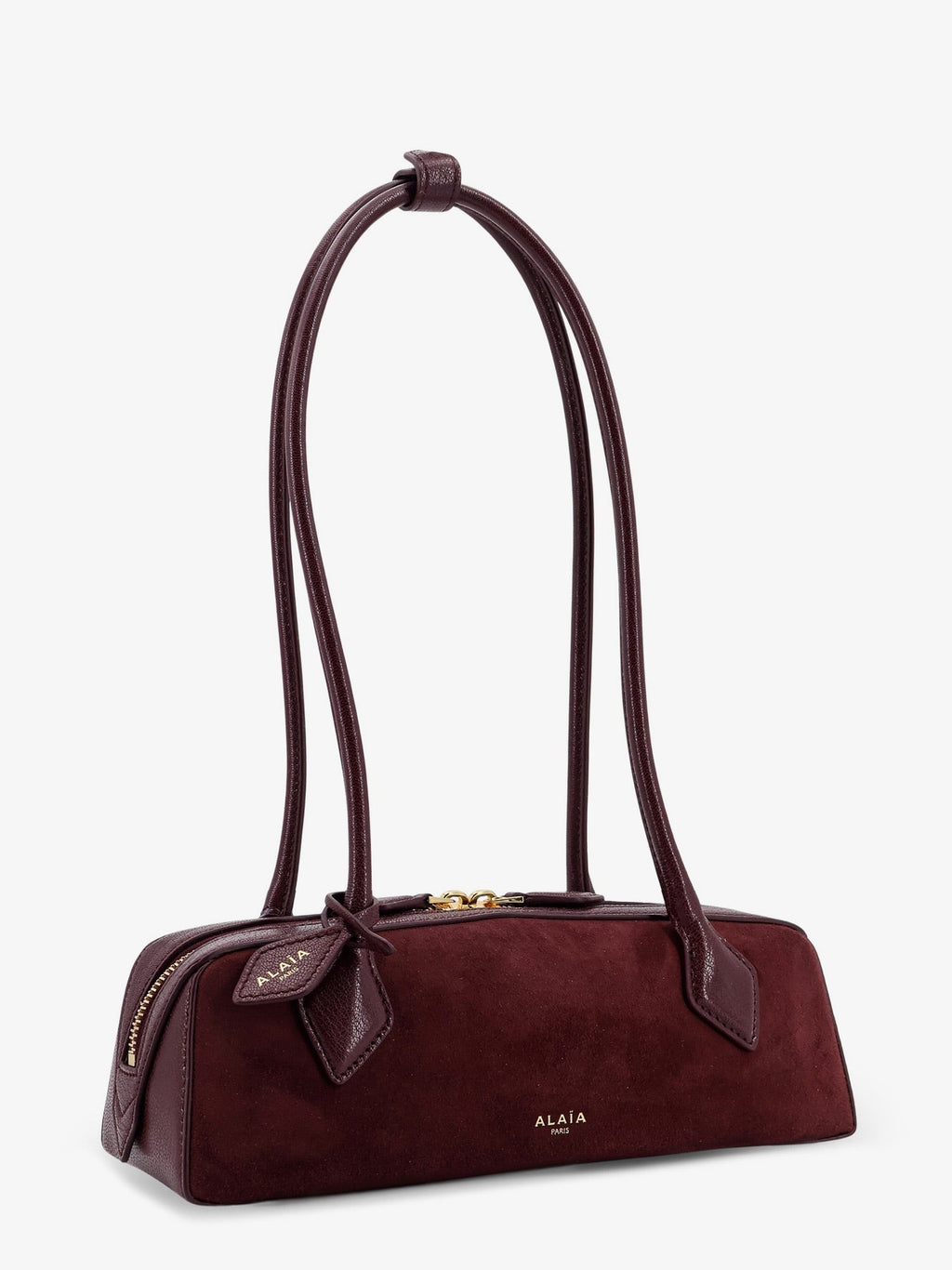 ALAIA Teckel Small suede shoulder bag