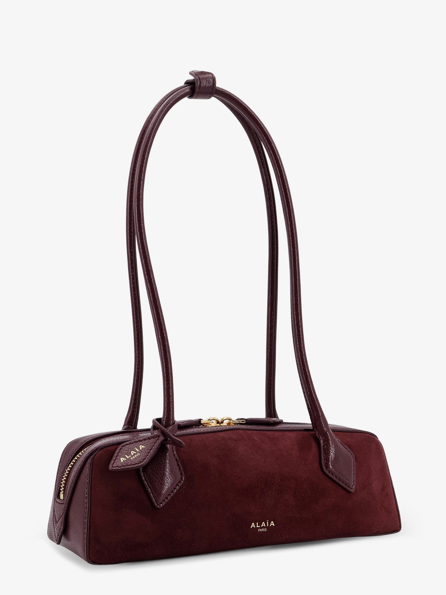 ALAIA Teckel Small suede shoulder bag