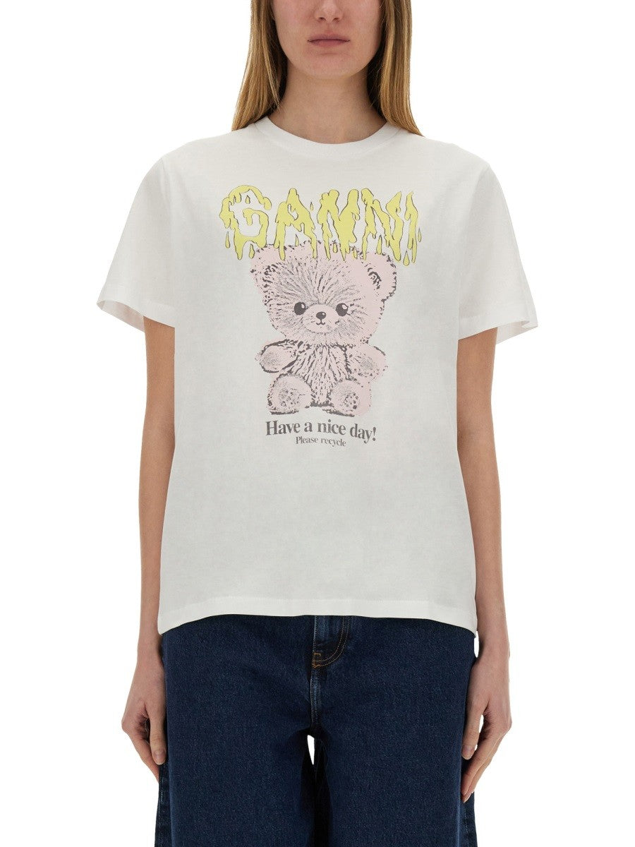 GANNI "TEDDY" T-SHIRT