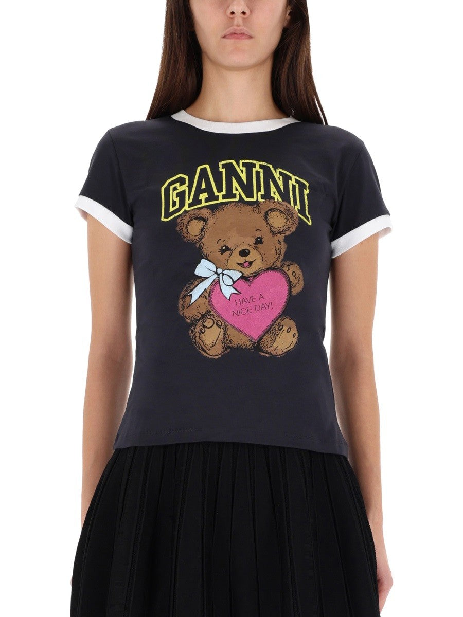 GANNI "TEDDY" T-SHIRT