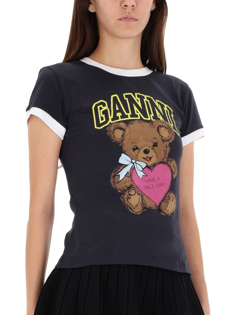 GANNI "TEDDY" T-SHIRT