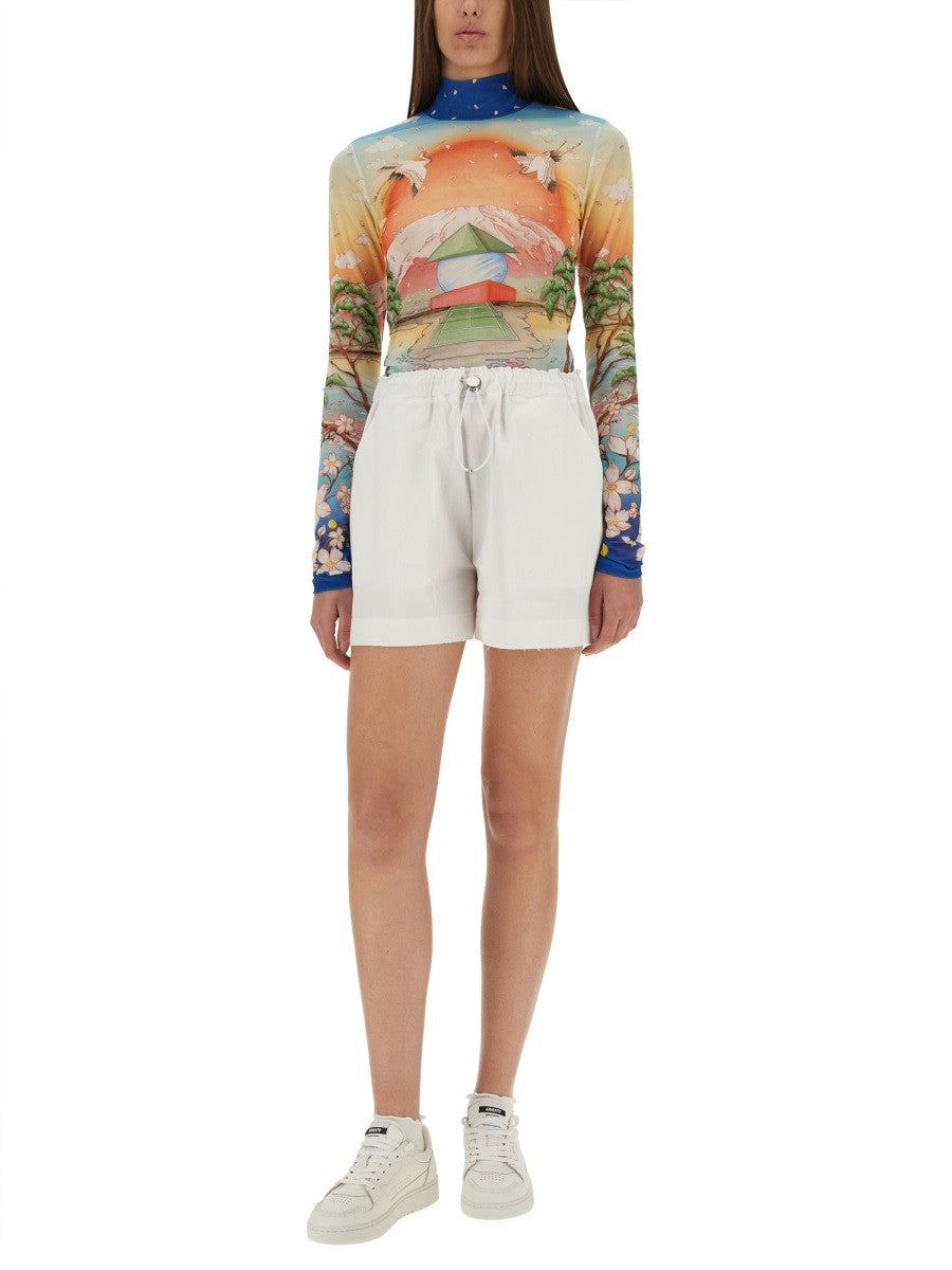 CASABLANCA "TENNIS CLUB" MESH TOP