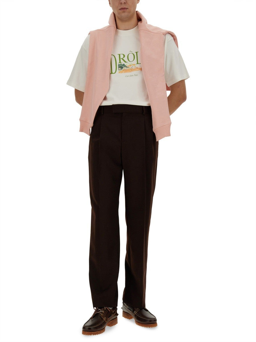 Drole De Monsieur TENNIS COURT PRINT T-SHIRT