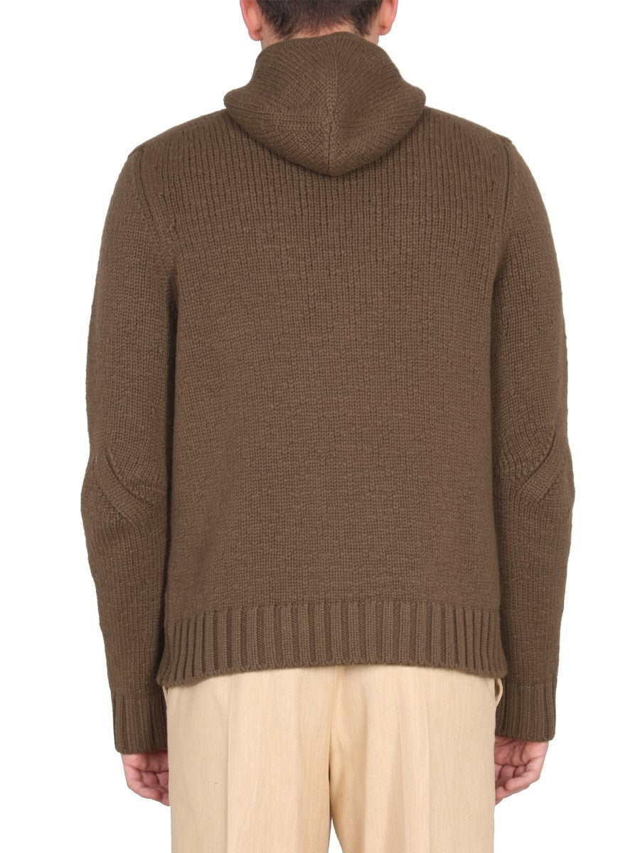 Bottega Veneta TEXTURED JERSEY WITH HOOD