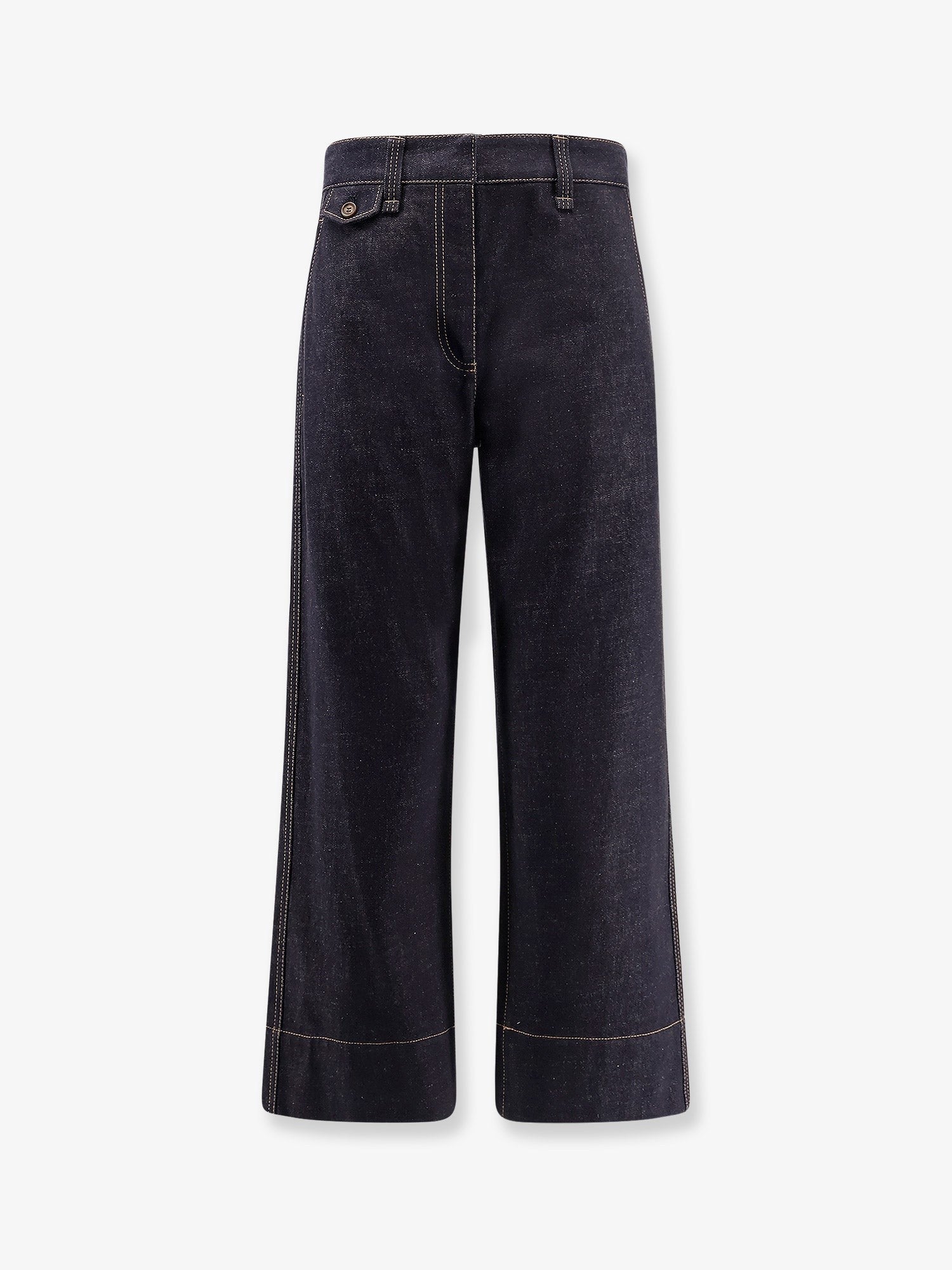 Brunello Cucinelli The Sartorial Square Jeans with contrasting stitiching