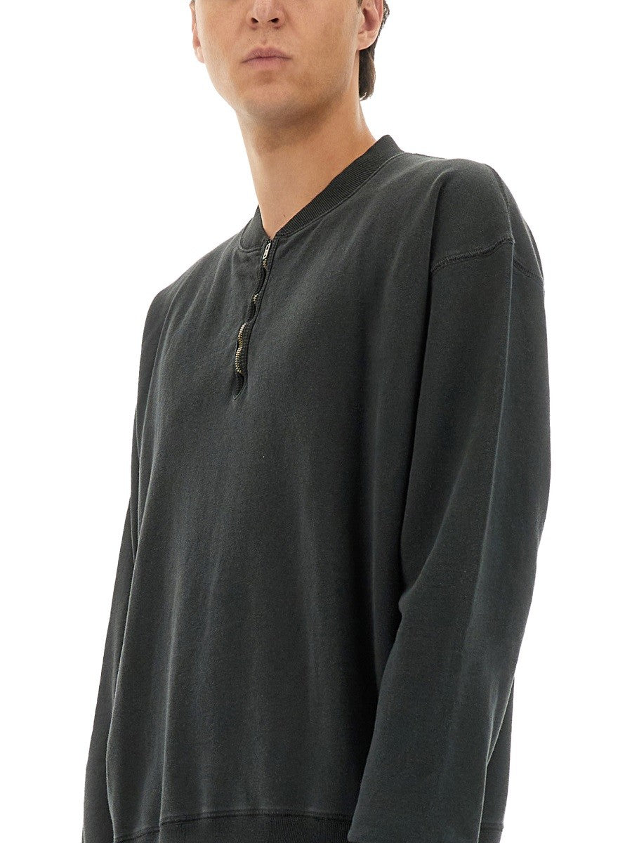 Maison Margiela THREE-QUARTER ZIPPER SWEATSHIRT