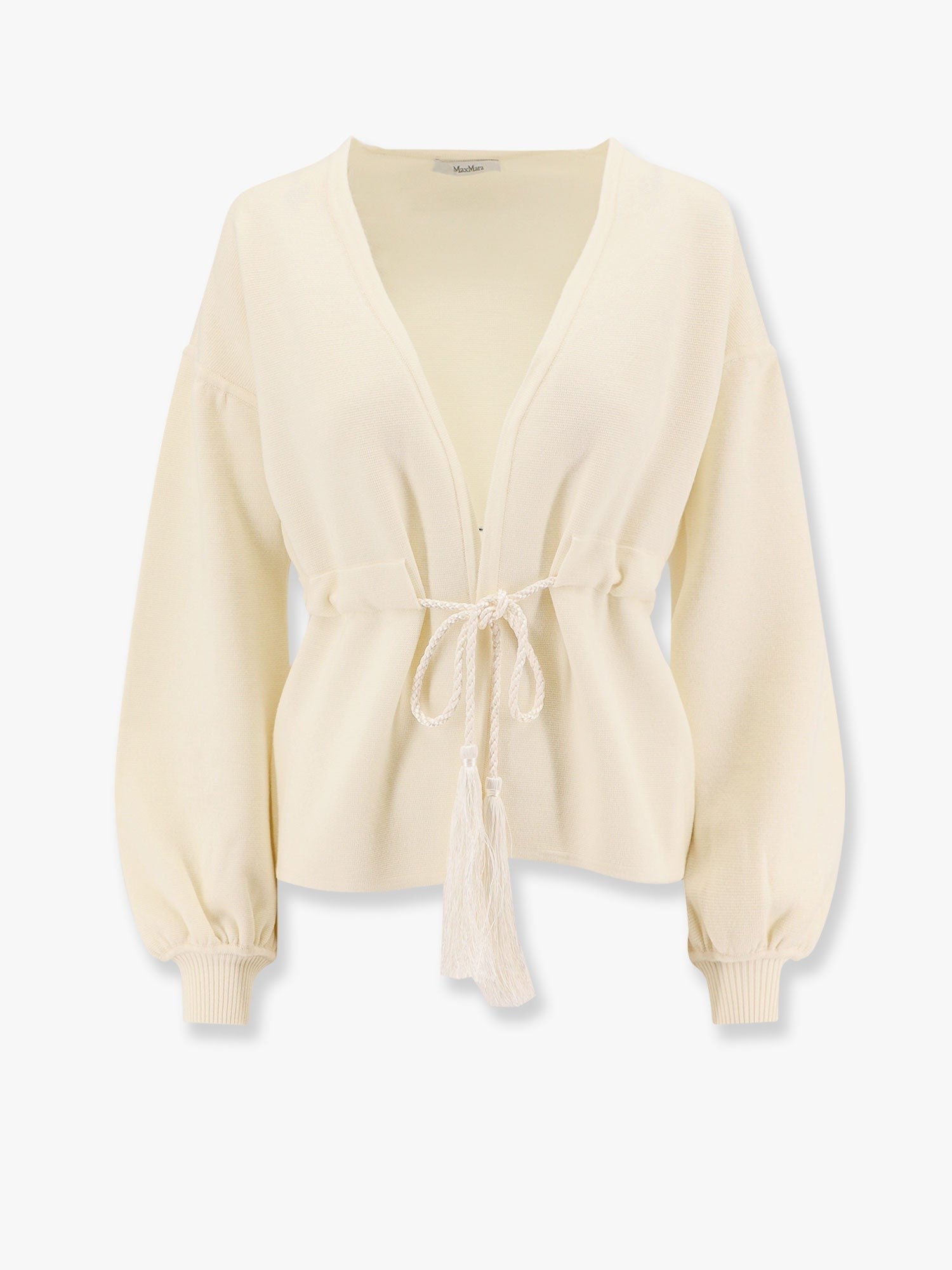Max Mara Tiberio virgin wool cardigan with rope at waist