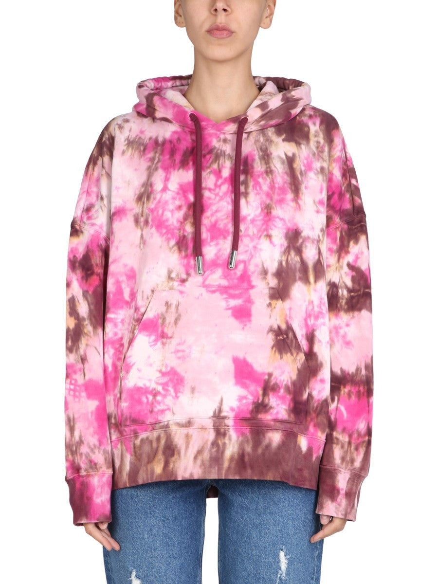 AMI PARIS TIE-DYE PATTERN SWEATSHIRT