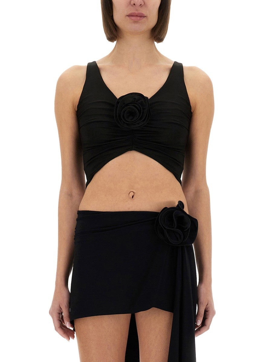 MAGDA BUTRYM TOP WITH FLOWER