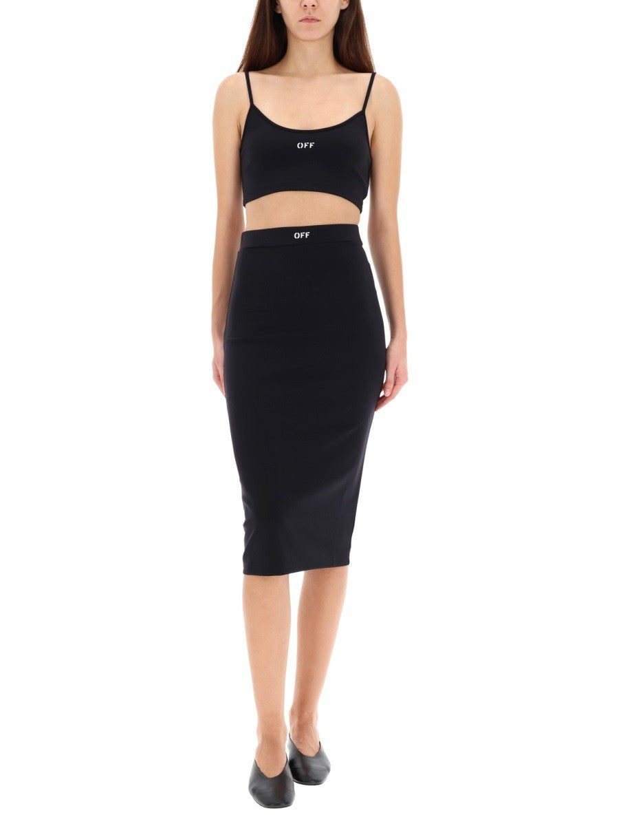 Off-white TOP WITH THIN STRAPS