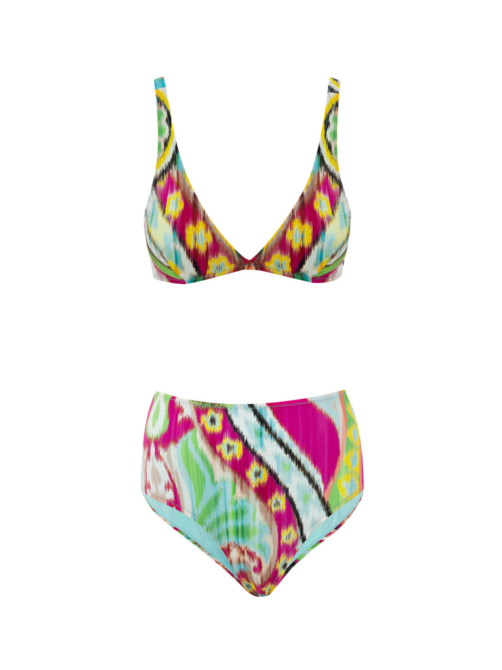 Etro Multicolor Paisley High-Waist Bikini Set – Siebentaschen